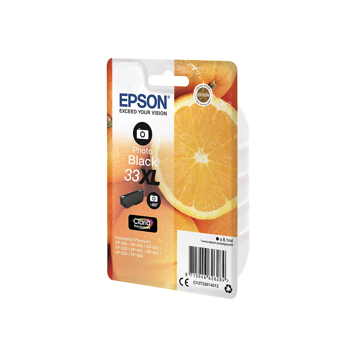 Epson 33XL - XL - Photo schwarz - original - Tintenpatrone