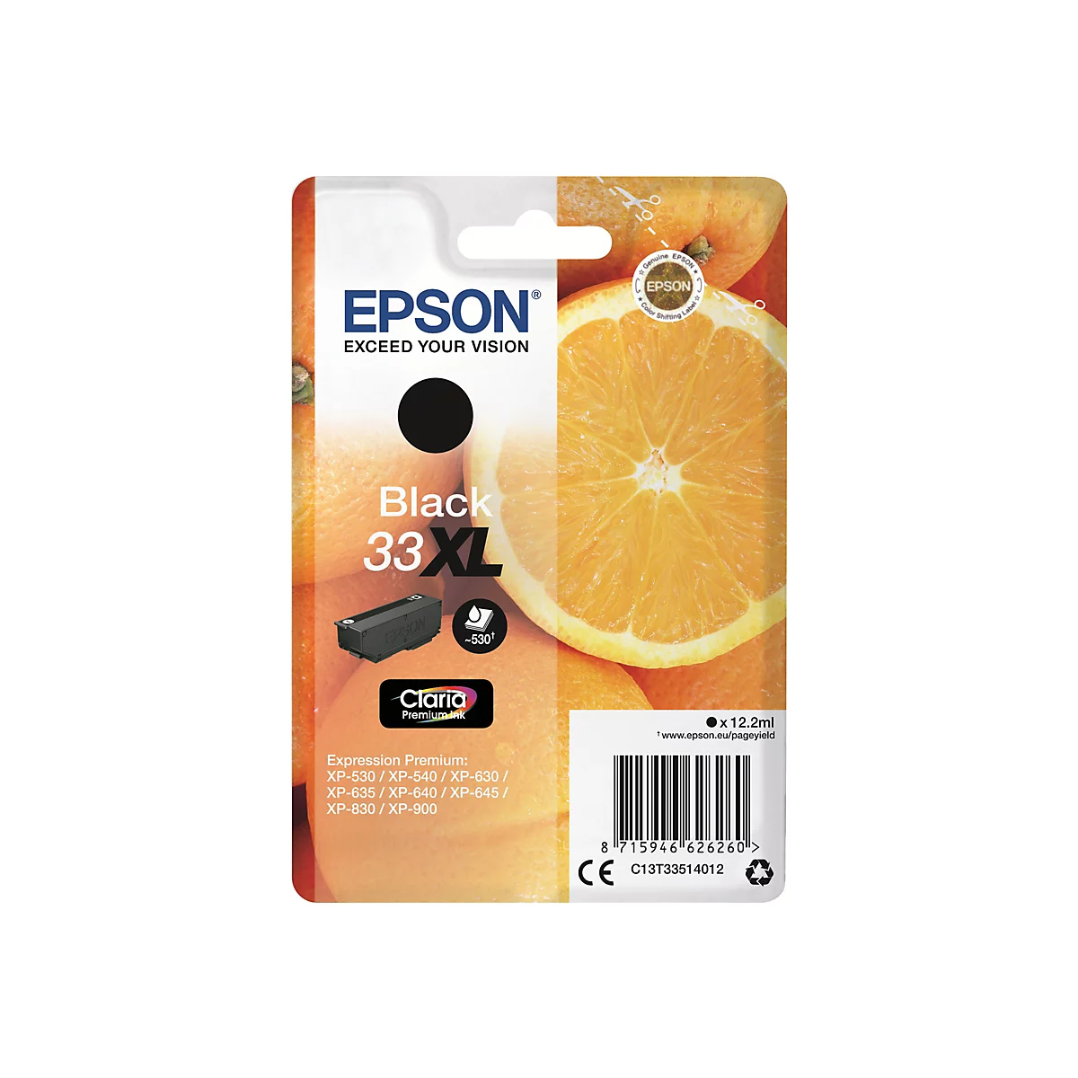 Epson 33XL - XL - Schwarz - original - Tintenpatrone