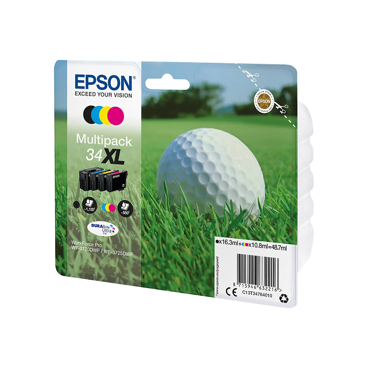 Epson 34XL - 4er-Pack - XL - Schwarz, Gelb, Cyan, Magenta - original - Tintenpatrone