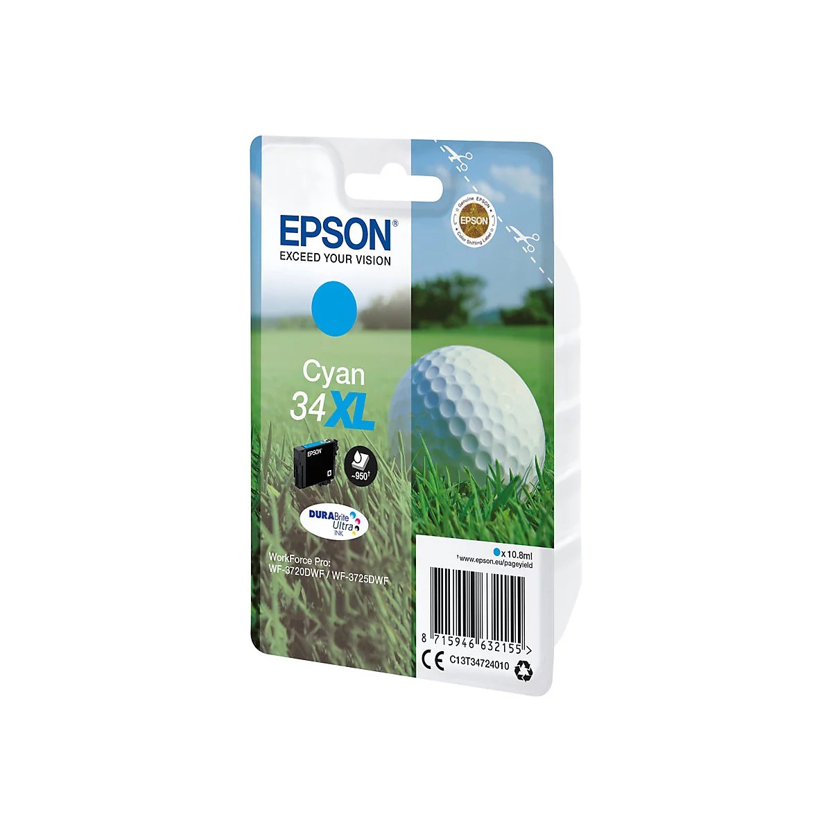 Epson 34XL - XL - Cyan - original - Tintenpatrone