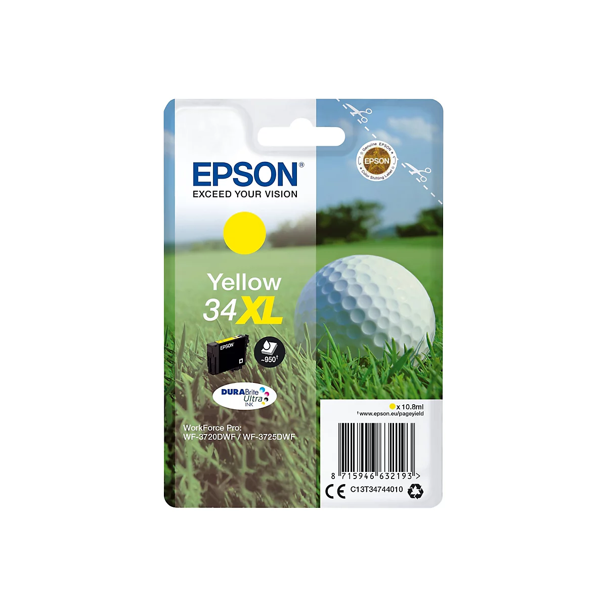 Epson 34XL - XL - Gelb - original - Tintenpatrone