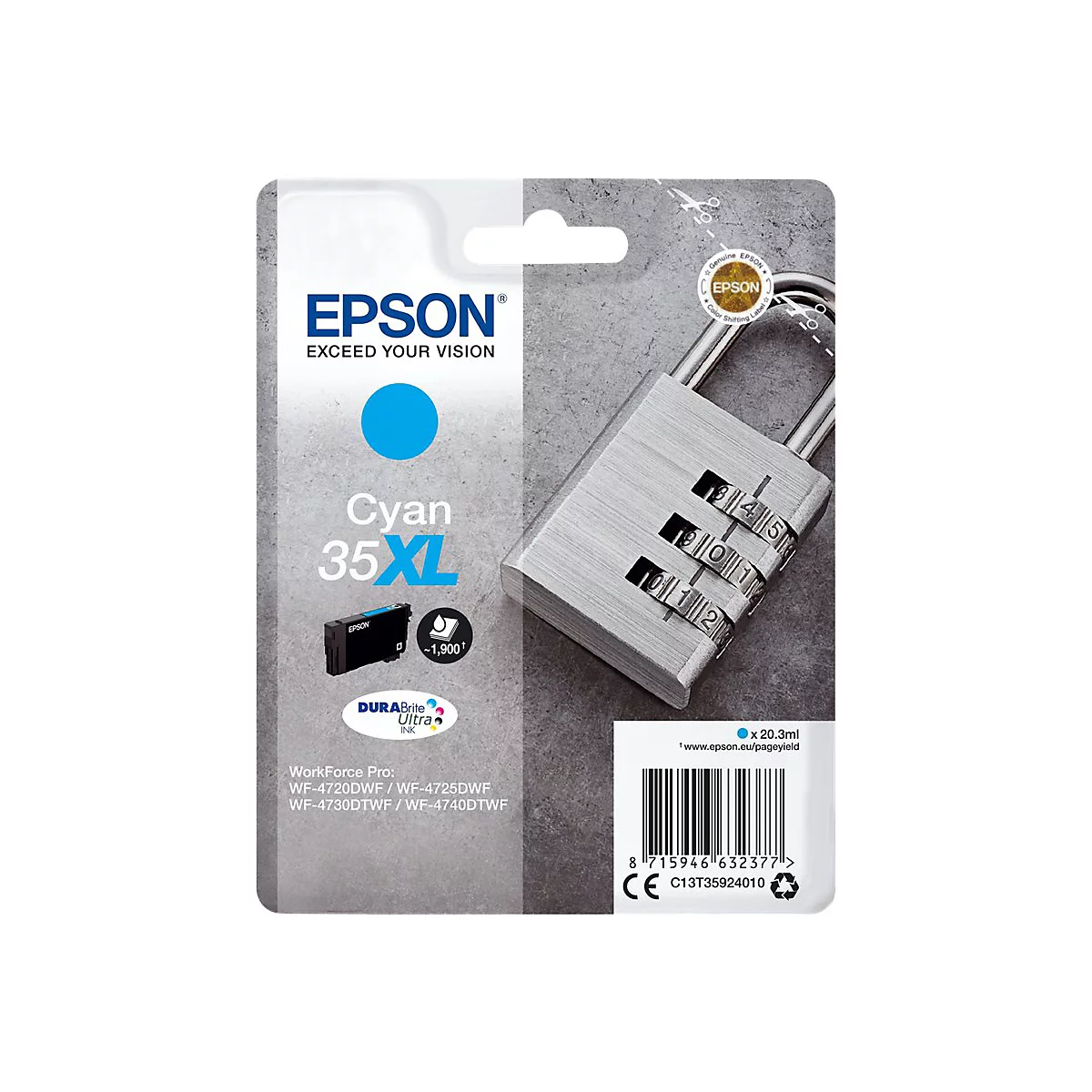 Epson 35XL - XL - Cyan - original - Tintenpatrone