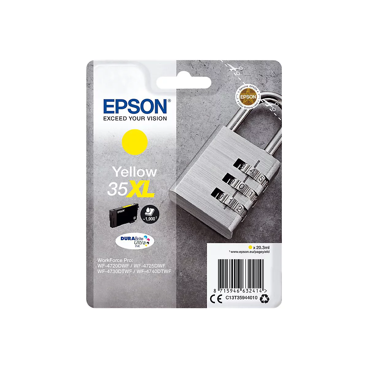 Epson 35XL - XL - Gelb - original - Tintenpatrone