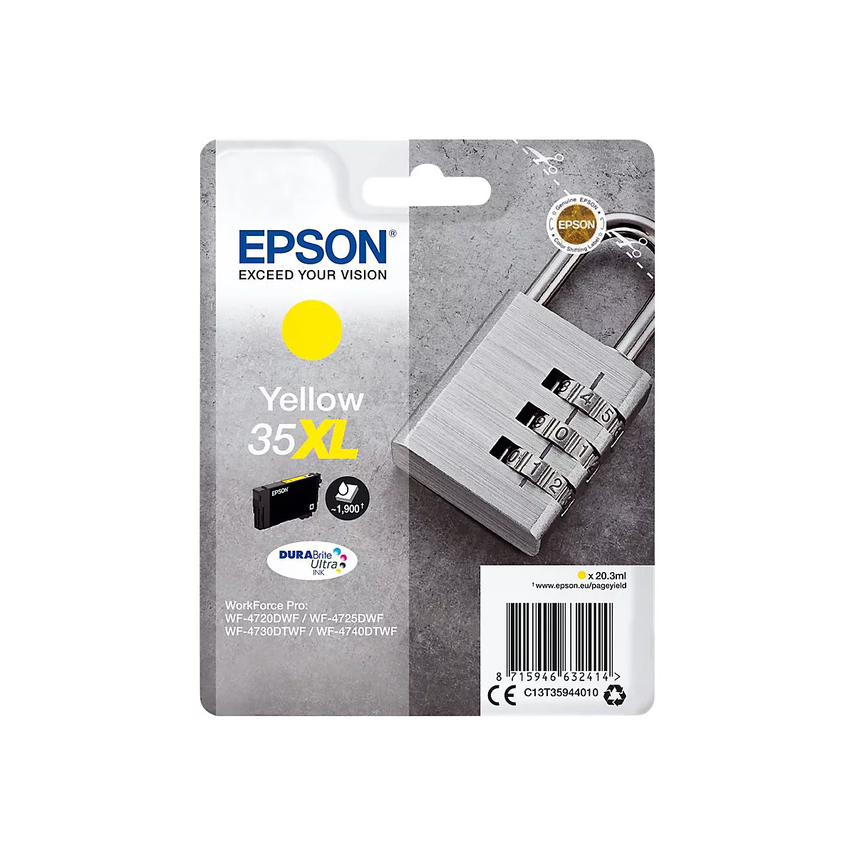 Epson 35XL - XL - Gelb - original - Tintenpatrone