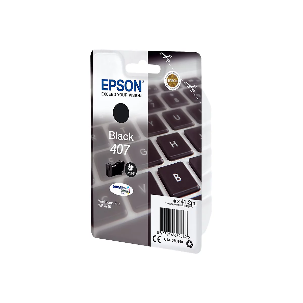 Epson 407 - taille L - noir - original - cartouche d'encre
