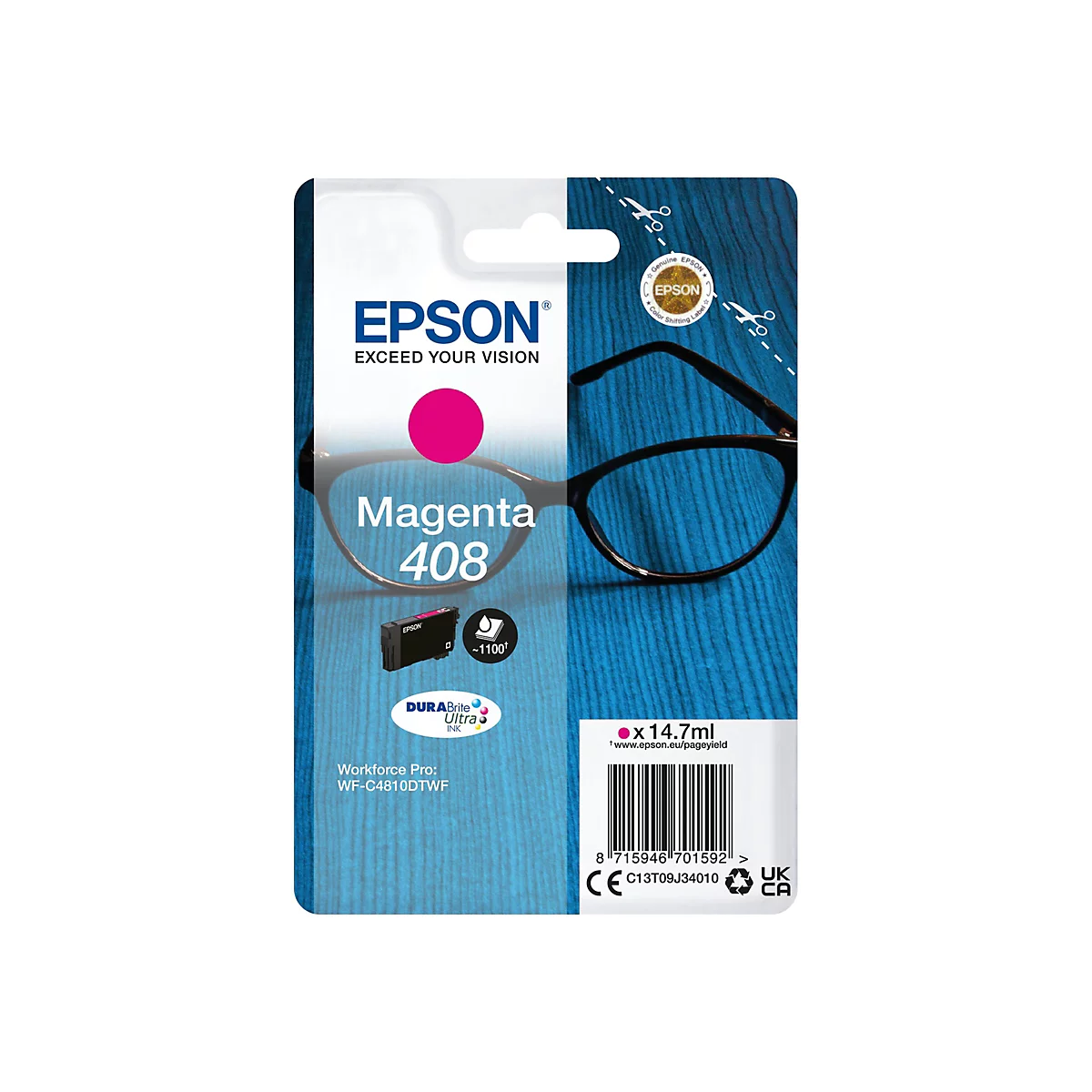 Epson 408 - 14.7 ml - mit hoher Kapazität - Magenta - original - Blisterverpackung