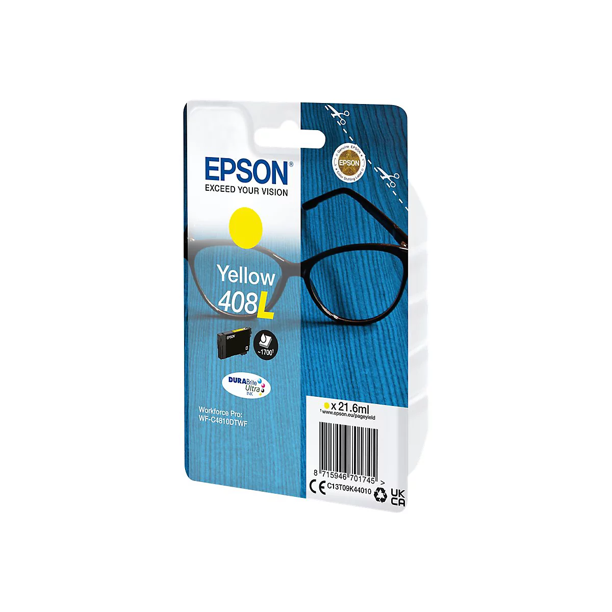Epson 408L - 21.6 ml - Gelb - original - Blisterverpackung - Tintenpatrone