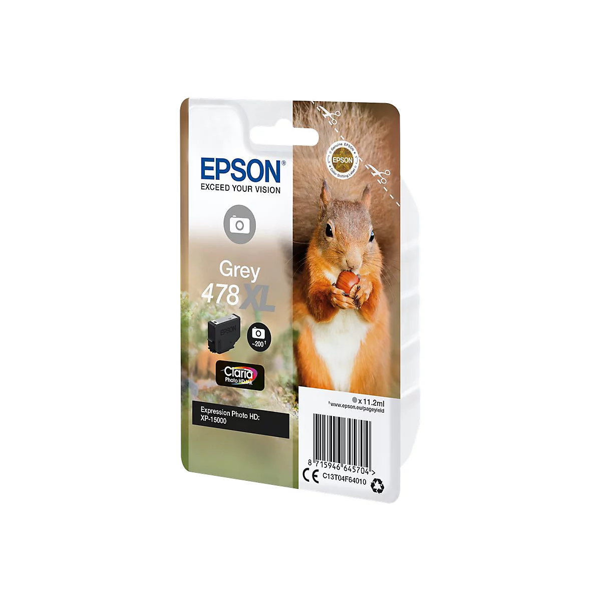 Epson 478XL - mit hoher Kapazität - Grau - original - Tintenpatrone