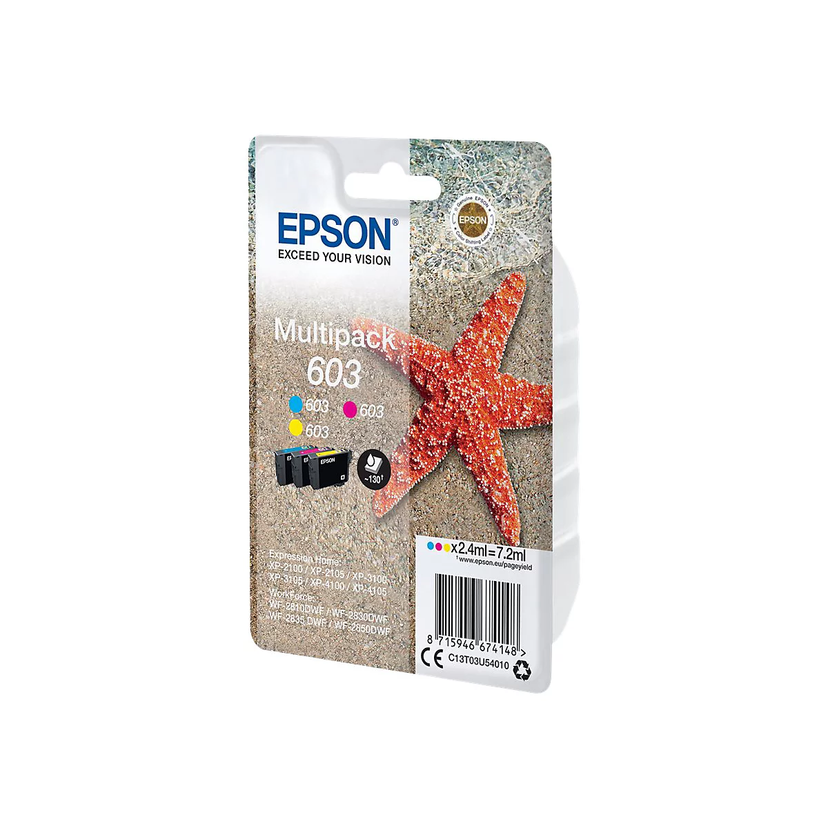 Epson 603 Multipack - 3er-Pack - Gelb, Cyan, Magenta - original - Tintenpatrone