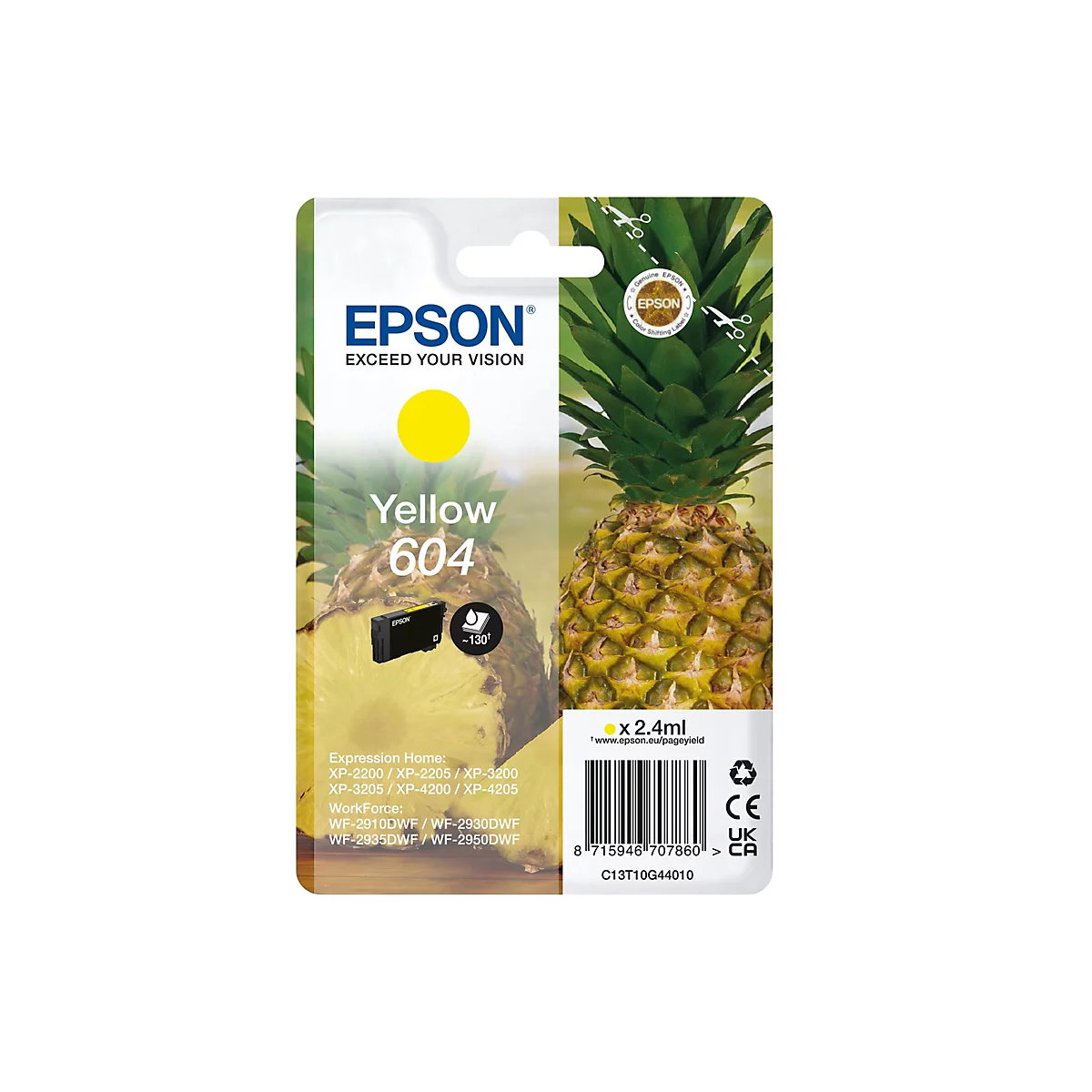 Epson 604 - 2.4 ml - Gelb - original - Blisterverpackung - Tintenpatrone
