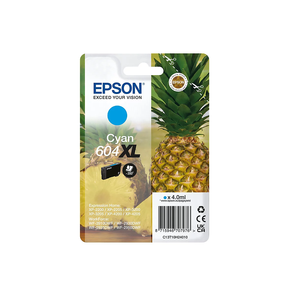 Epson 604XL Singlepack - 4 ml - XL - Cyan - original - Blisterverpackung