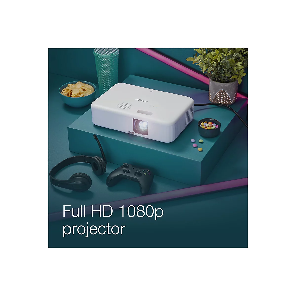 Epson CO-FH02 - 3-LCD-Projektor - tragbar - 3000 lm (weiß) - 3000 lm (Farbe) - Full HD (1920 x 1080)
