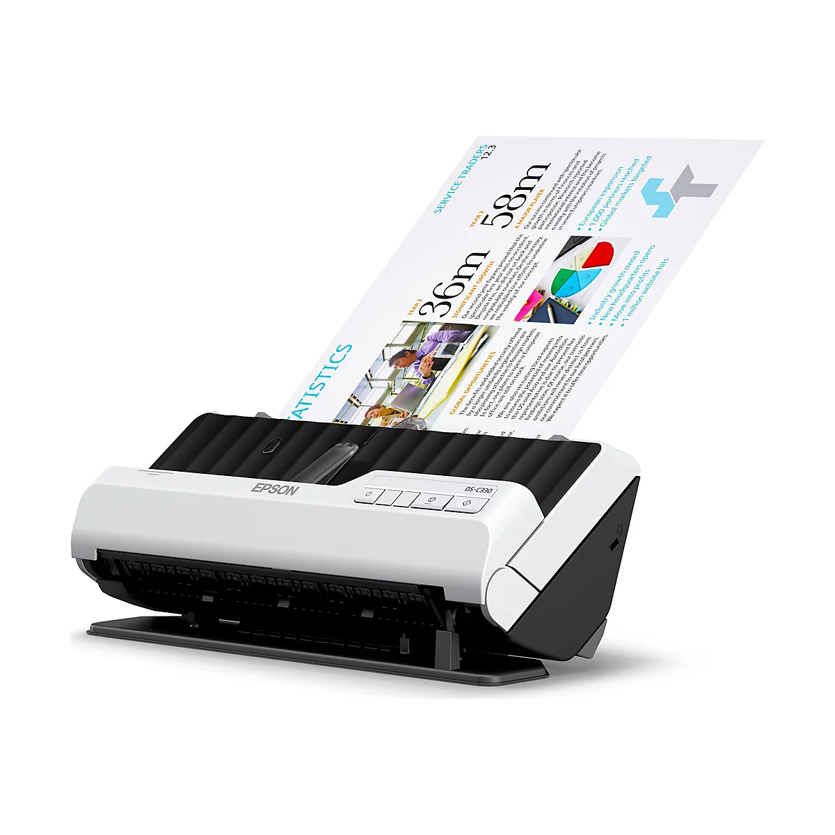 Epson DS-C330 - Einzelblatt-Scanner - Duplex - A4/Legal - 600 dpi x 600 dpi - automatischer Dokumenteneinzug (20 Seiten)