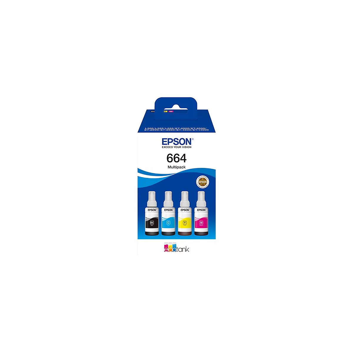 Epson EcoTank 664 - 4er-Pack - Schwarz, Gelb, Cyan, Magenta - original - Nachfülltinte