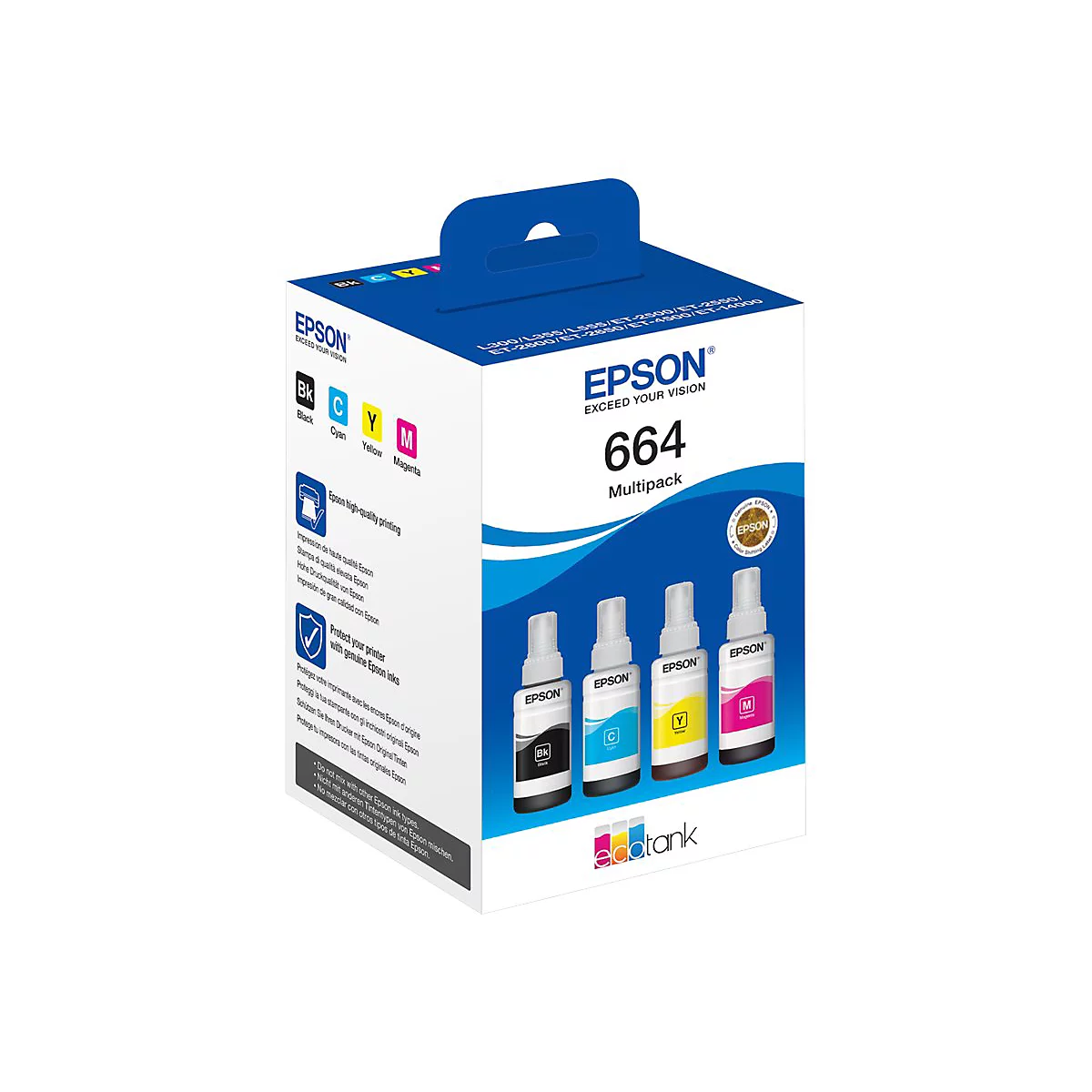 Epson EcoTank 664 - 4er-Pack - Schwarz, Gelb, Cyan, Magenta - original - Nachfülltinte