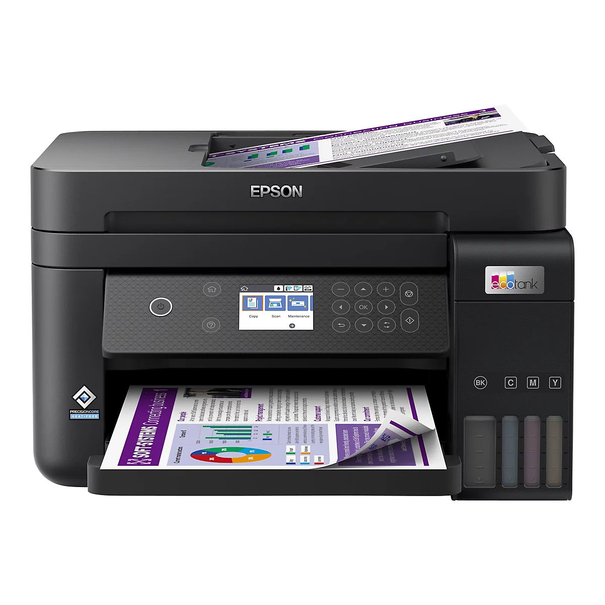 Epson EcoTank ET-3850 - Multifunktionsdrucker - Farbe - Tintenstrahl - A4/Legal (Medien) - bis zu 15.5 Seiten/Min. (Drucken)