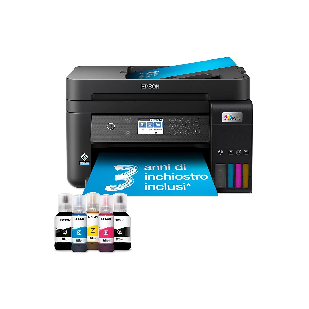 Epson EcoTank ET-3850 - Multifunktionsdrucker - Farbe - Tintenstrahl - A4/Legal (Medien) - bis zu 15.5 Seiten/Min. (Drucken)
