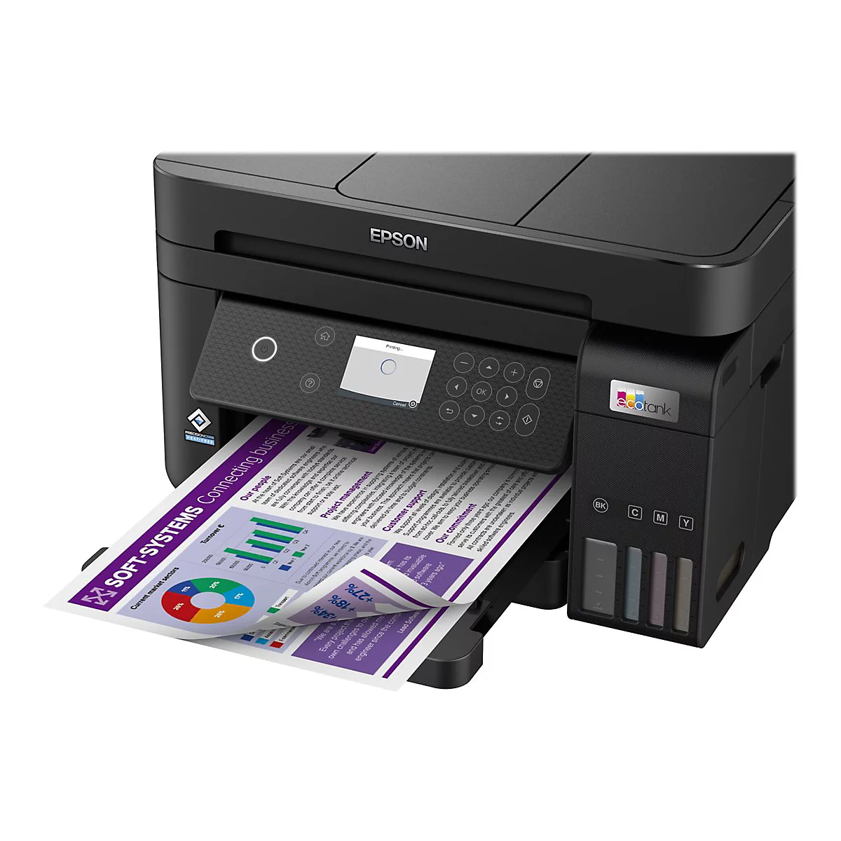 Epson EcoTank ET-3850 - Multifunktionsdrucker - Farbe - Tintenstrahl - A4/Legal (Medien) - bis zu 15.5 Seiten/Min. (Drucken)