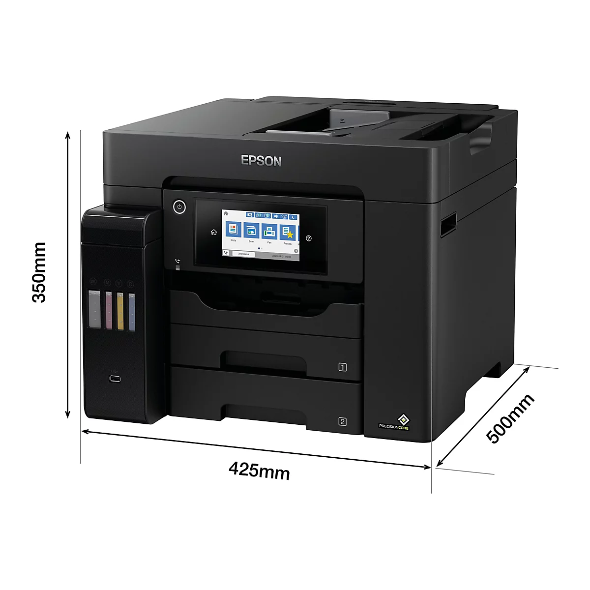 Epson EcoTank ET-5855 - Multifunktionsdrucker - Farbe - Tintenstrahl - ITS - A4/Legal (Medien)