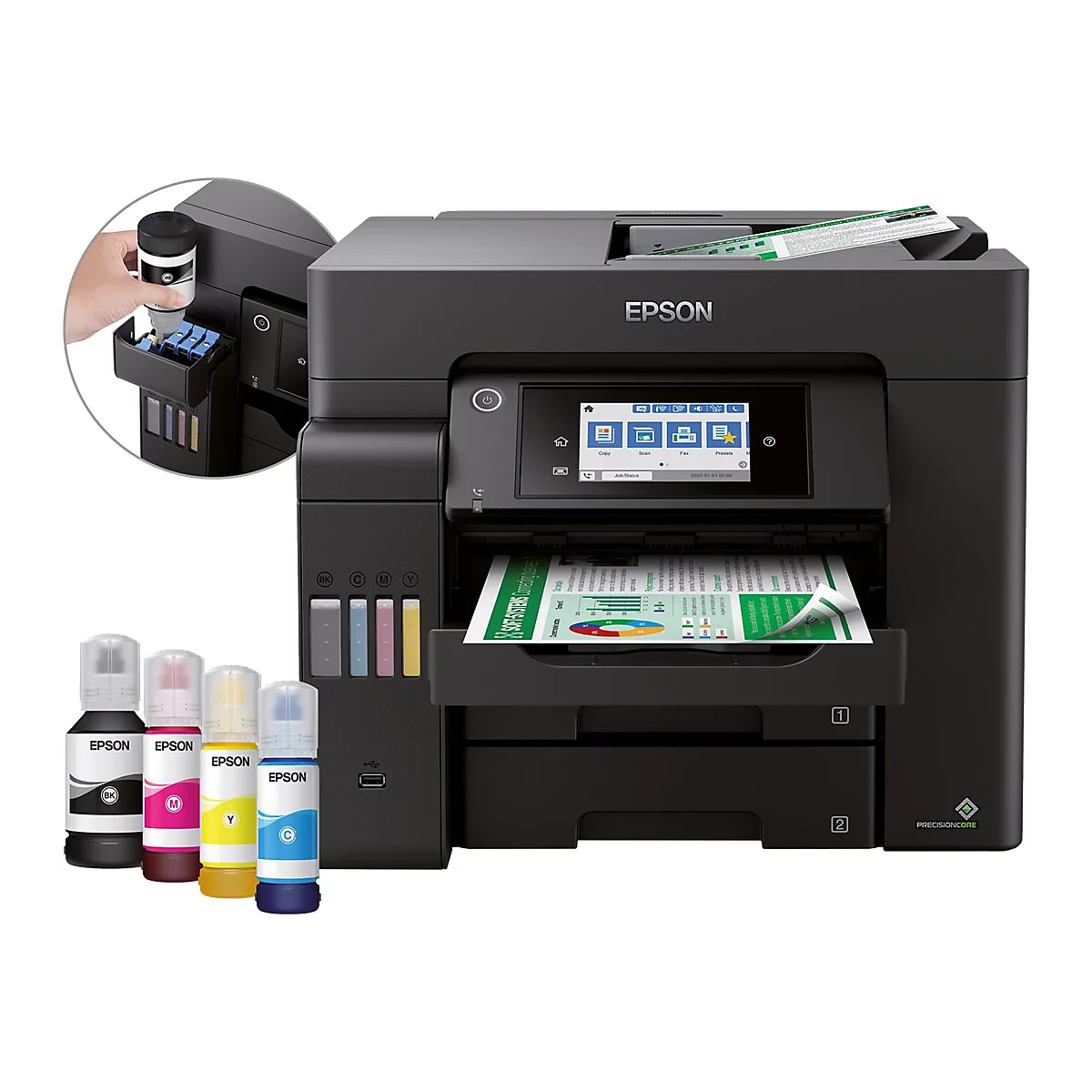 Epson EcoTank ET-5855 - Multifunktionsdrucker - Farbe - Tintenstrahl - ITS - A4/Legal (Medien)