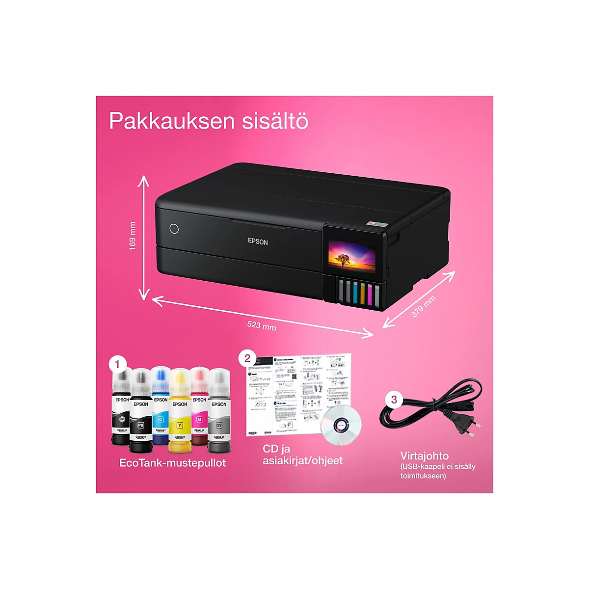 Epson EcoTank ET-8550 - Multifunktionsdrucker - Farbe - Tintenstrahl - nachfüllbar - A3 (Medien)
