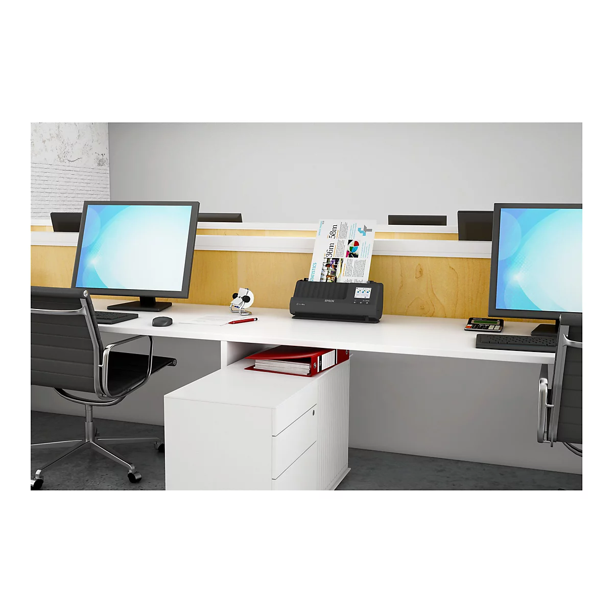 Epson ES-C380W - Einzelblatt-Scanner - Duplex - A4/Legal - 600 dpi x 600 dpi - automatischer Dokumenteneinzug (20 Seiten)