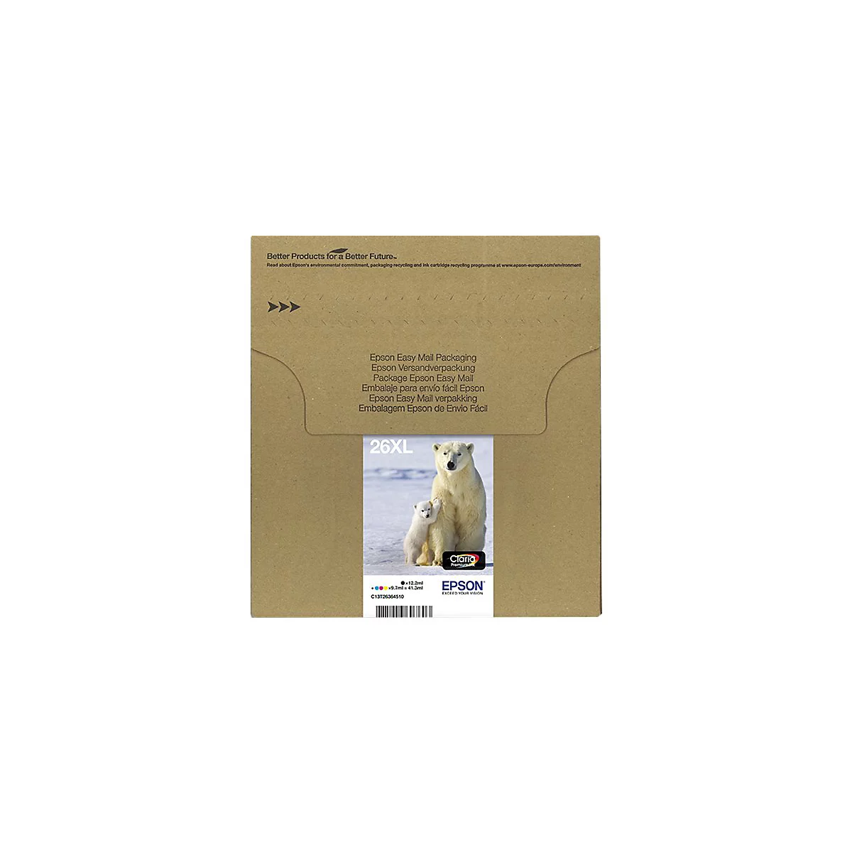 Epson Multipack 26XL EasyMail - 4er-Pack - 41.3 ml - XL - Schwarz, Gelb, Cyan, Magenta - original