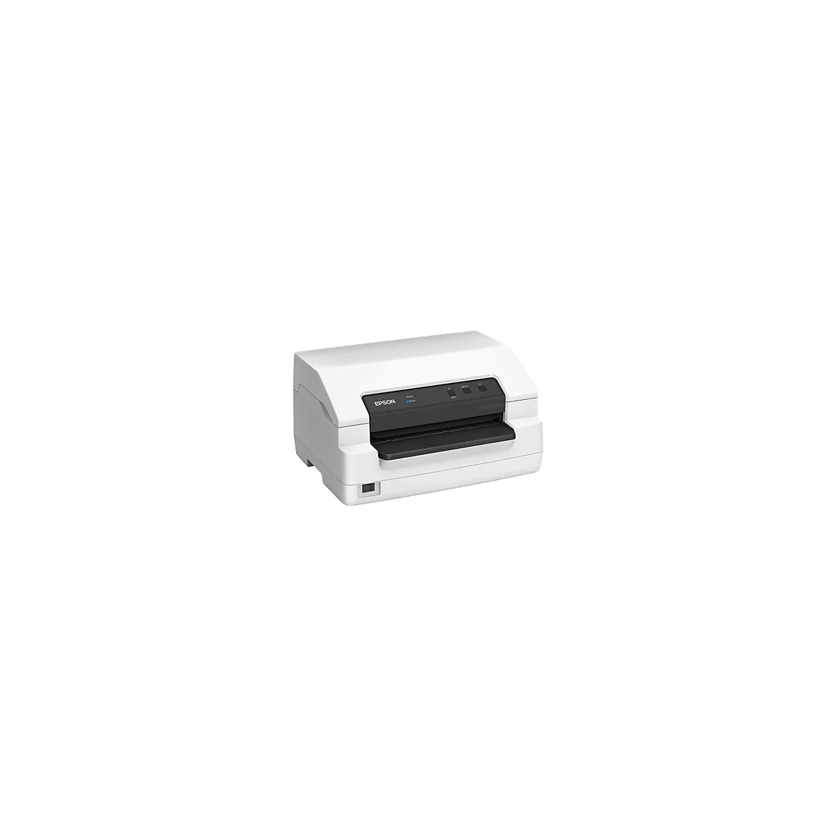 WeiÃŸer Drucker mit schwarzer Bedienleiste und Epson-Logo.