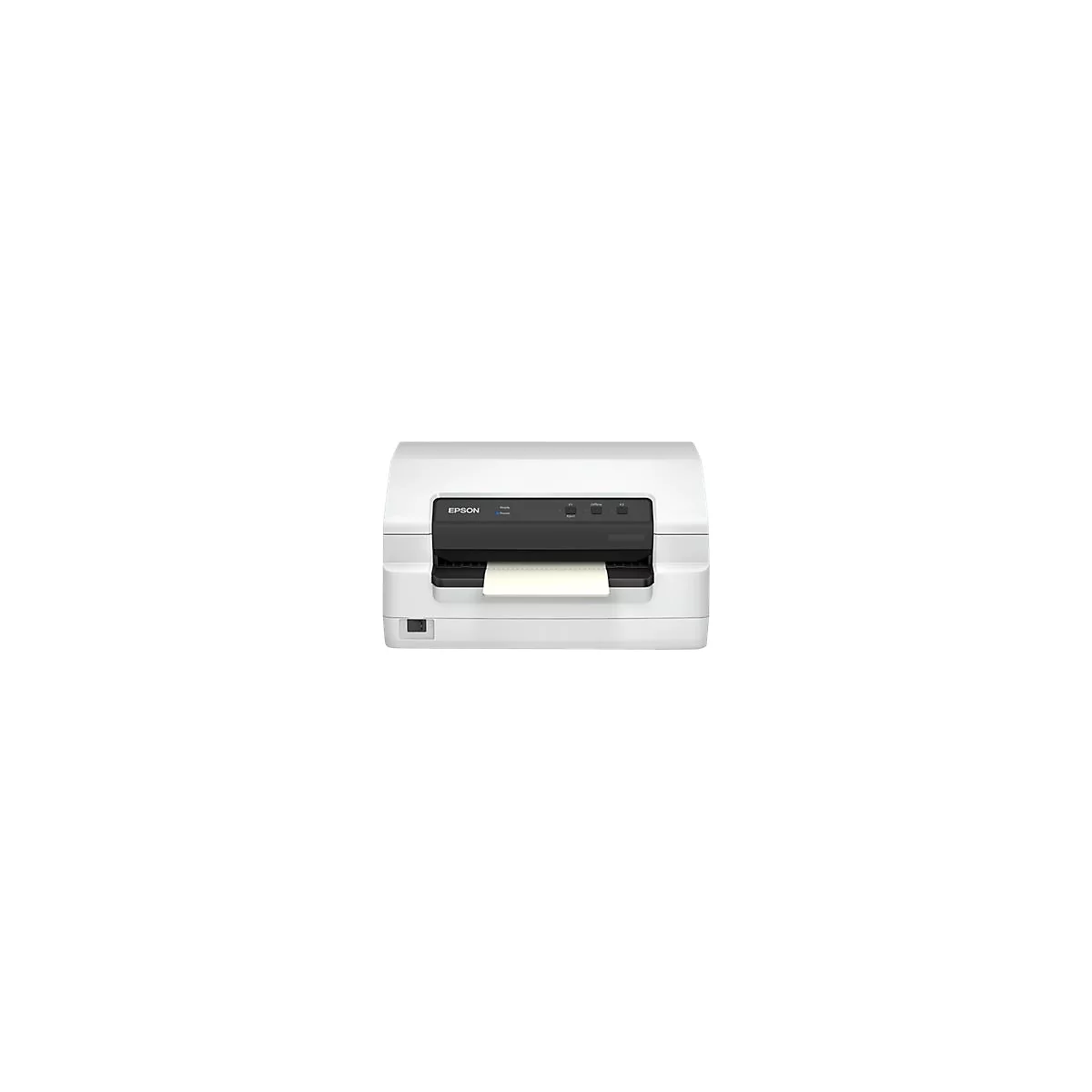 WeiÃŸer Drucker mit schwarzem Bedienfeld. Das Epson-Logo ist deutlich sichtbar.
