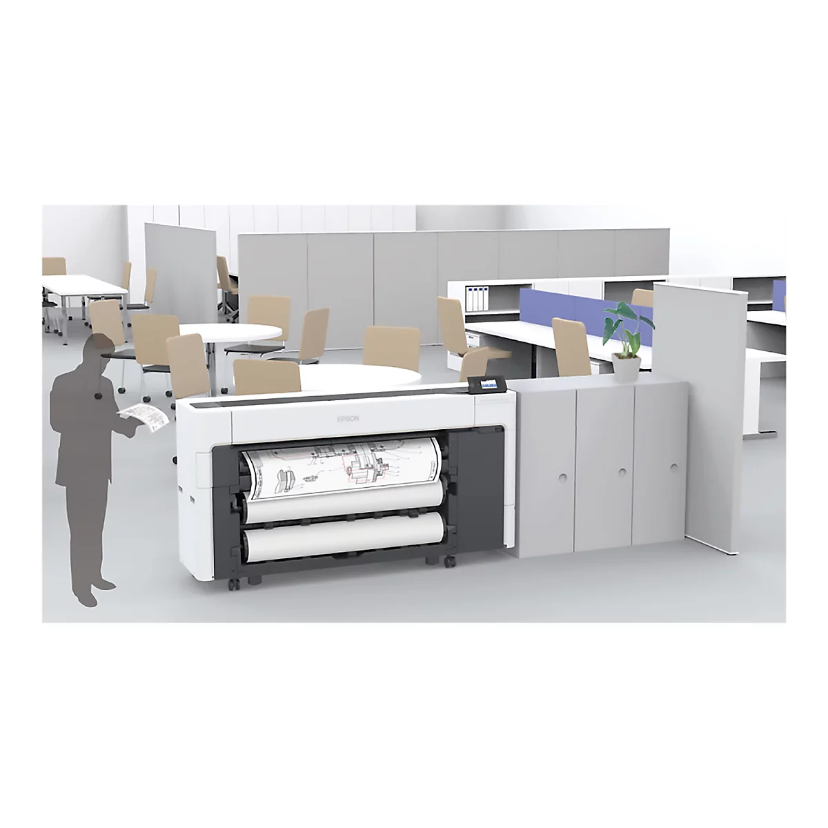 Epson SureColor SC-T3700D - 610 mm (24') Großformatdrucker - Farbe - Tintenstrahl - Rolle (61 cm) - 2400 x 1200 dpi