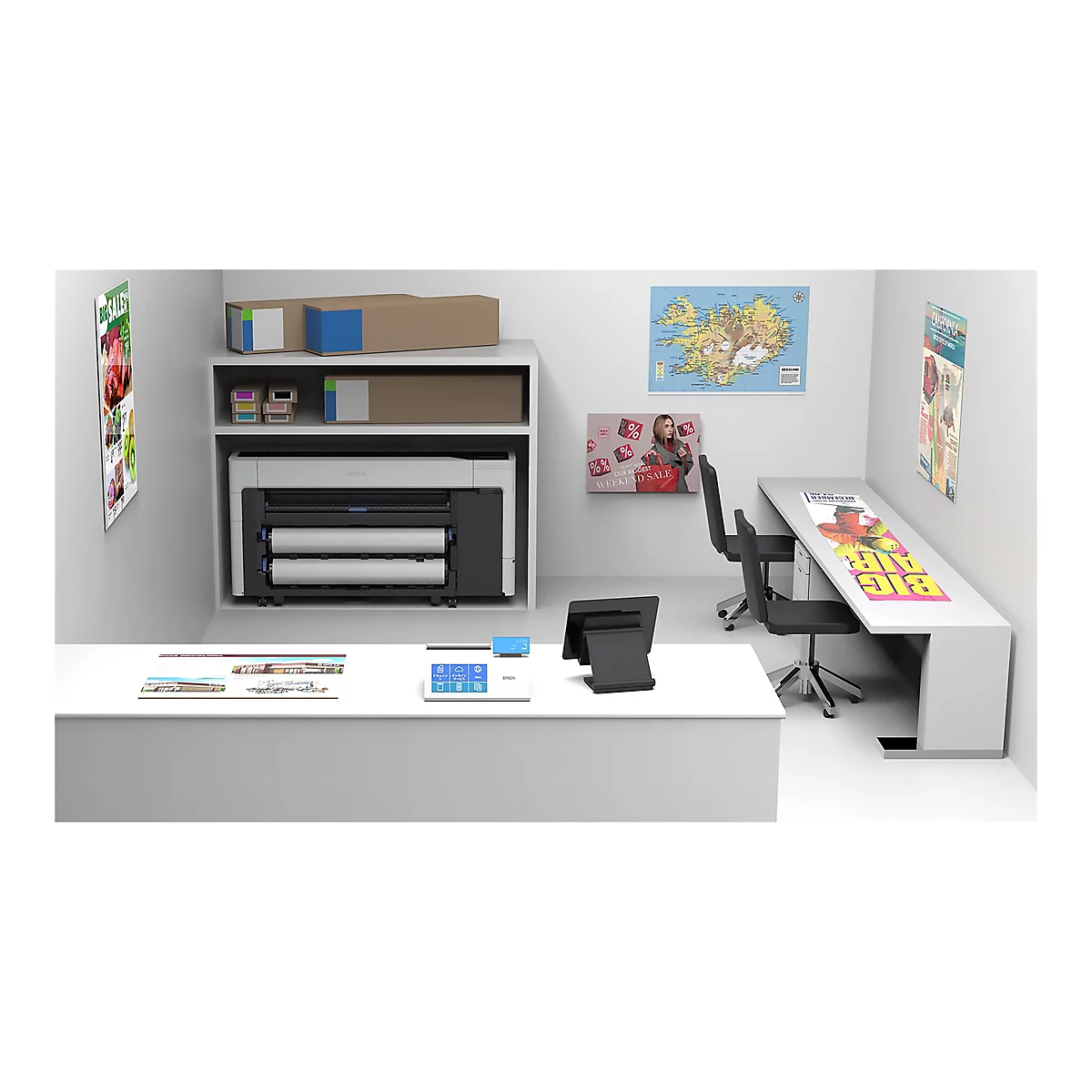 Epson SureColor SC-T3700E - 610 mm (24') Großformatdrucker - Farbe - Tintenstrahl - Rolle (61 cm) - 2400 x 1200 dpi