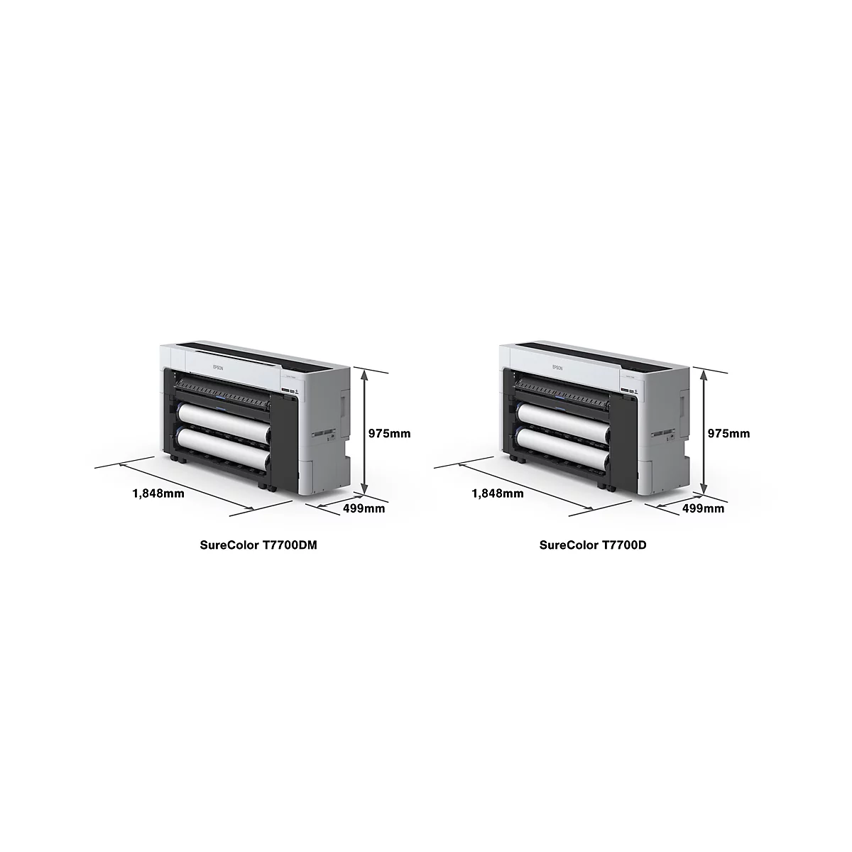 Epson SureColor T7700DM - 1118 mm (44') Multifunktionsdrucker - Farbe - Tintenstrahl - Rolle (111,8 cm) (Medien) - USB 2.0, Gigabit LAN, Wi-Fi(ac), NFC