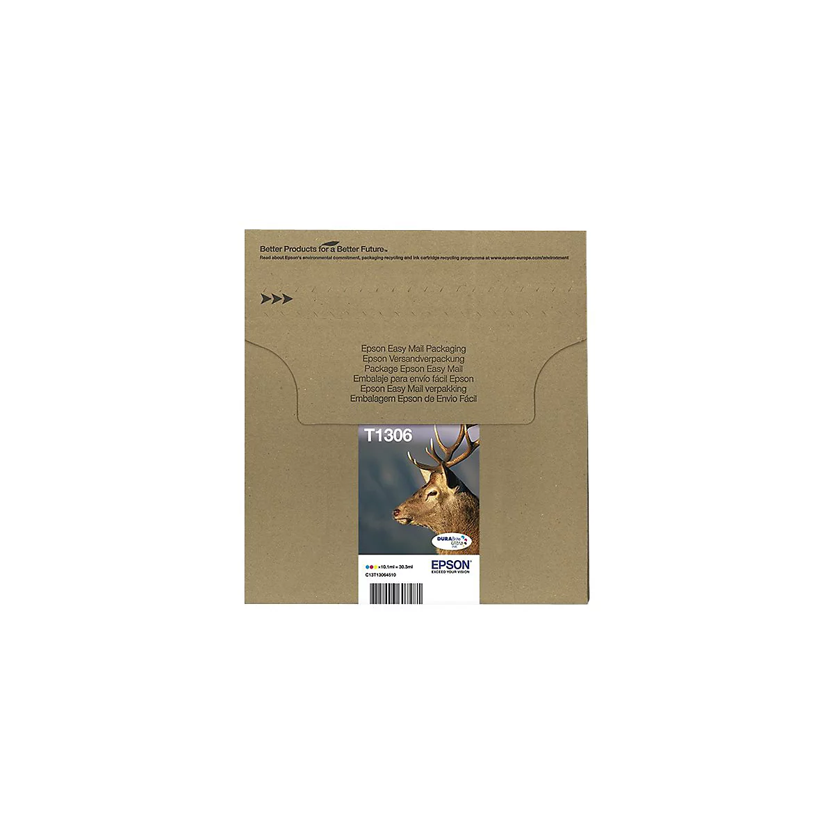 Epson T1306 Multipack Easy Mail Packaging - 3er-Pack - Gelb, Cyan, Magenta - original - Tintenpatrone