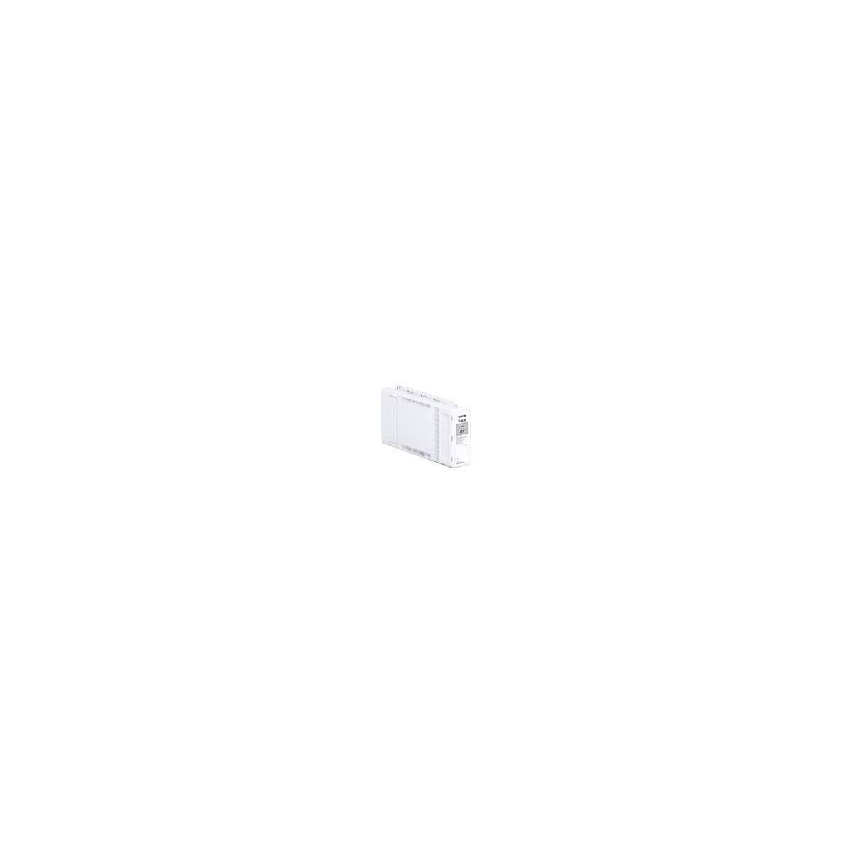 Epson T48U5 graue Tintenpatrone, länglich weißes Gehäuse, auf weißem Hintergrund.