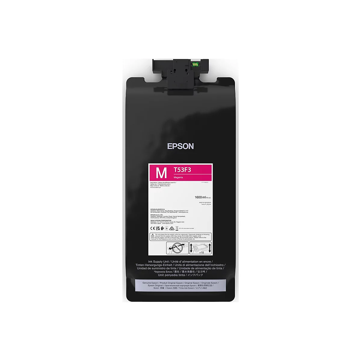 Magenta Tintenpatrone von Epson, mit Produktbezeichnung T53F3.