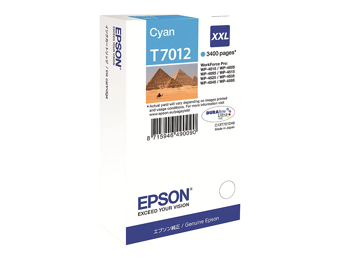 Epson T7012 - Größe XXL - Cyan - original - Tintenpatrone