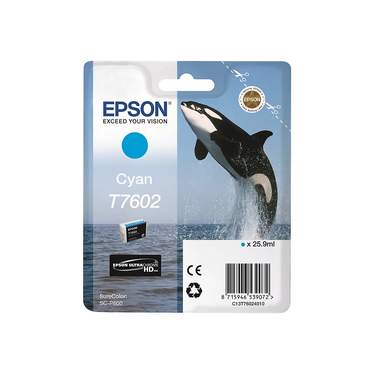 Epson T7602 - Cyan - original - Tintenpatrone