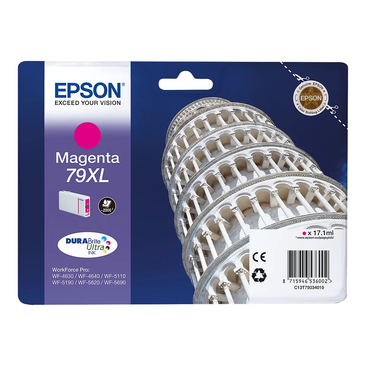 Epson Tintenpatrone C13T79034010 XL, magenta, original