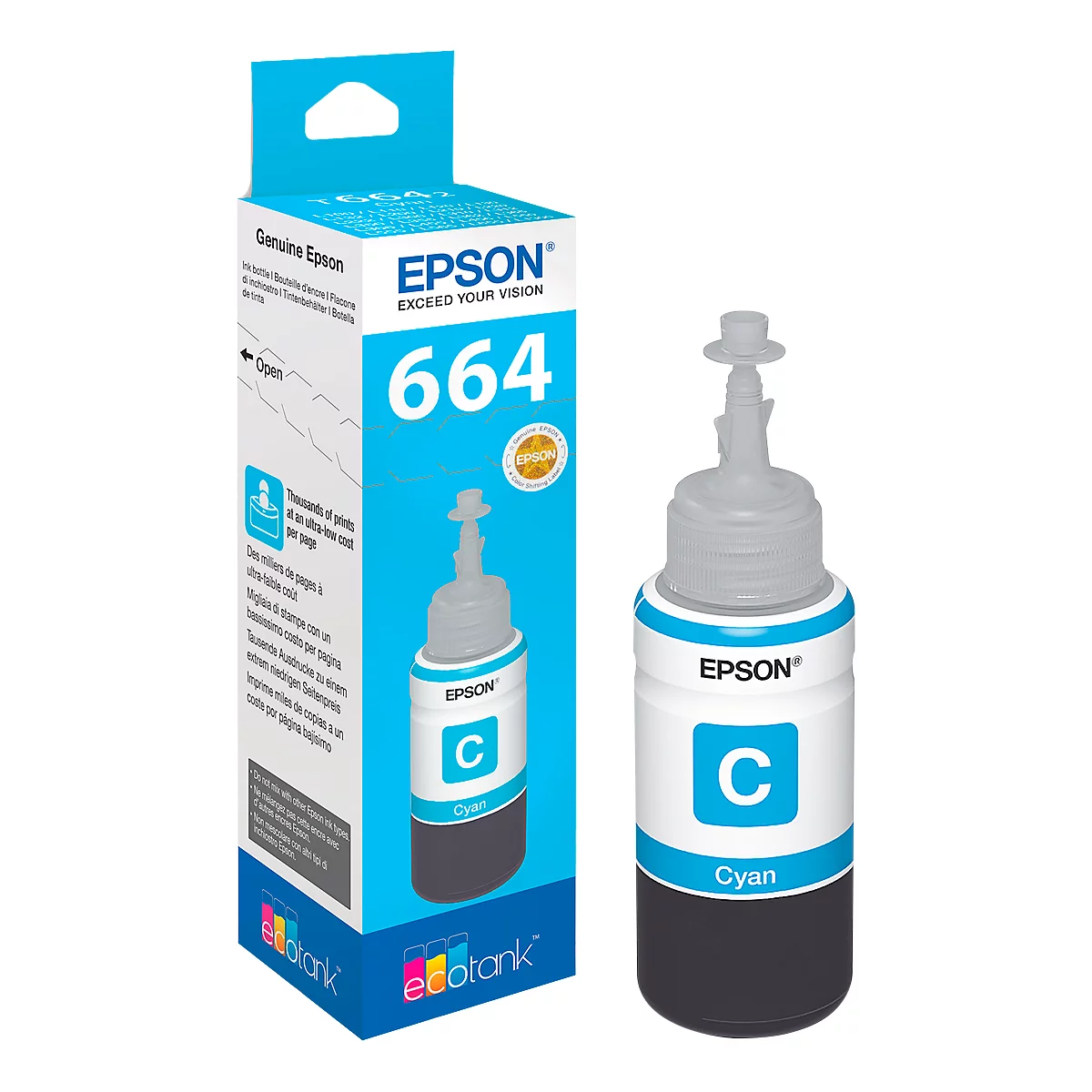 Epson Tintentank T6642 cyan, original