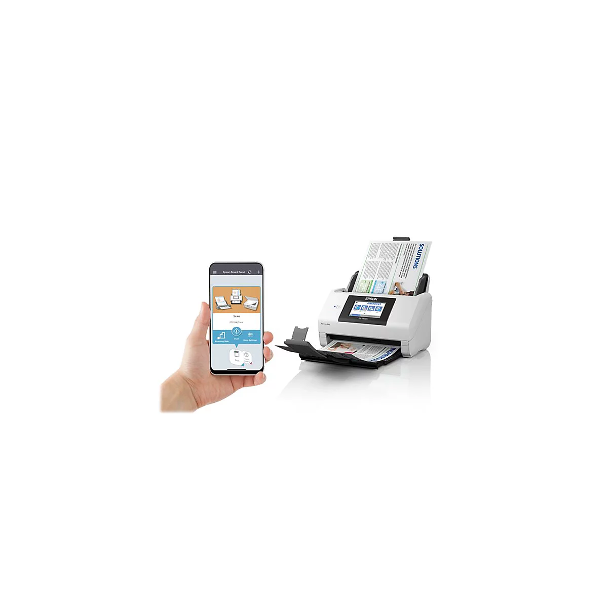 Epson WorkForce DS-790WN - Dokumentenscanner - Duplex - A4/Legal - 600 dpi x 600 dpi - bis zu 45 Seiten/Min. (einfarbig) / bis zu 45 Seiten/Min. (Farbe)