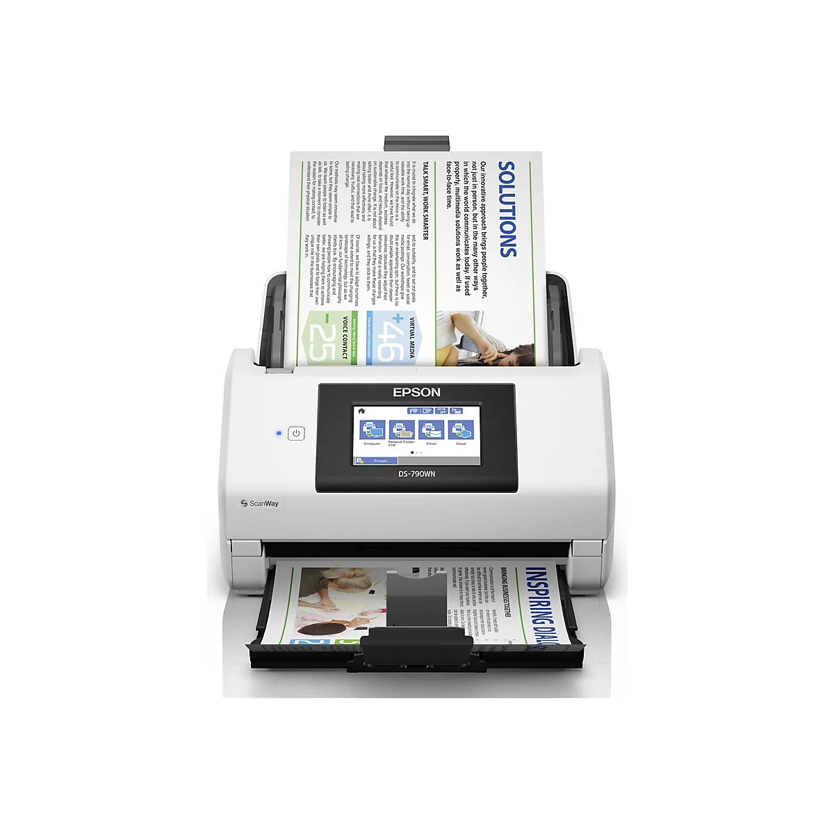 Epson WorkForce DS-790WN - Dokumentenscanner - Duplex - A4/Legal - 600 dpi x 600 dpi - bis zu 45 Seiten/Min. (einfarbig) / bis zu 45 Seiten/Min. (Farbe)
