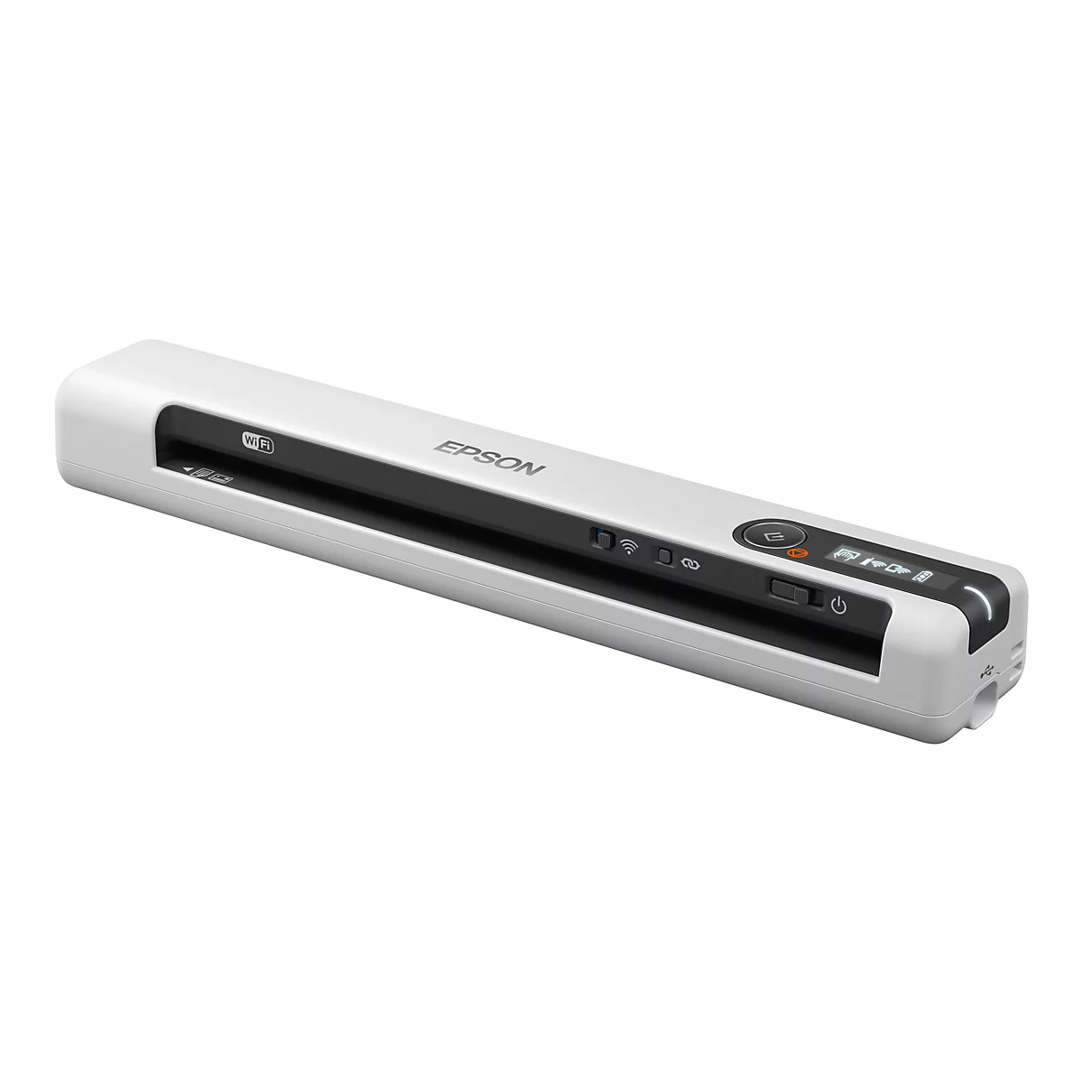 Epson WorkForce DS-80W - Dokumentenscanner - Contact Image Sensor (CIS) - A4 - 600 dpi x 600 dpi - bis zu 15 Seiten/Min. (einfarbig) / bis zu 15 Seiten/Min. (Farbe)