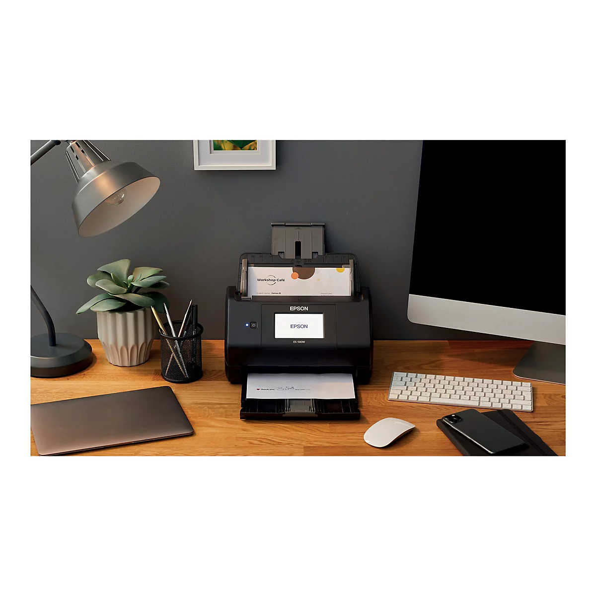 Epson WorkForce ES-580W - Dokumentenscanner - Desktop-Gerät - USB 3.0, Wi-Fi(ac)