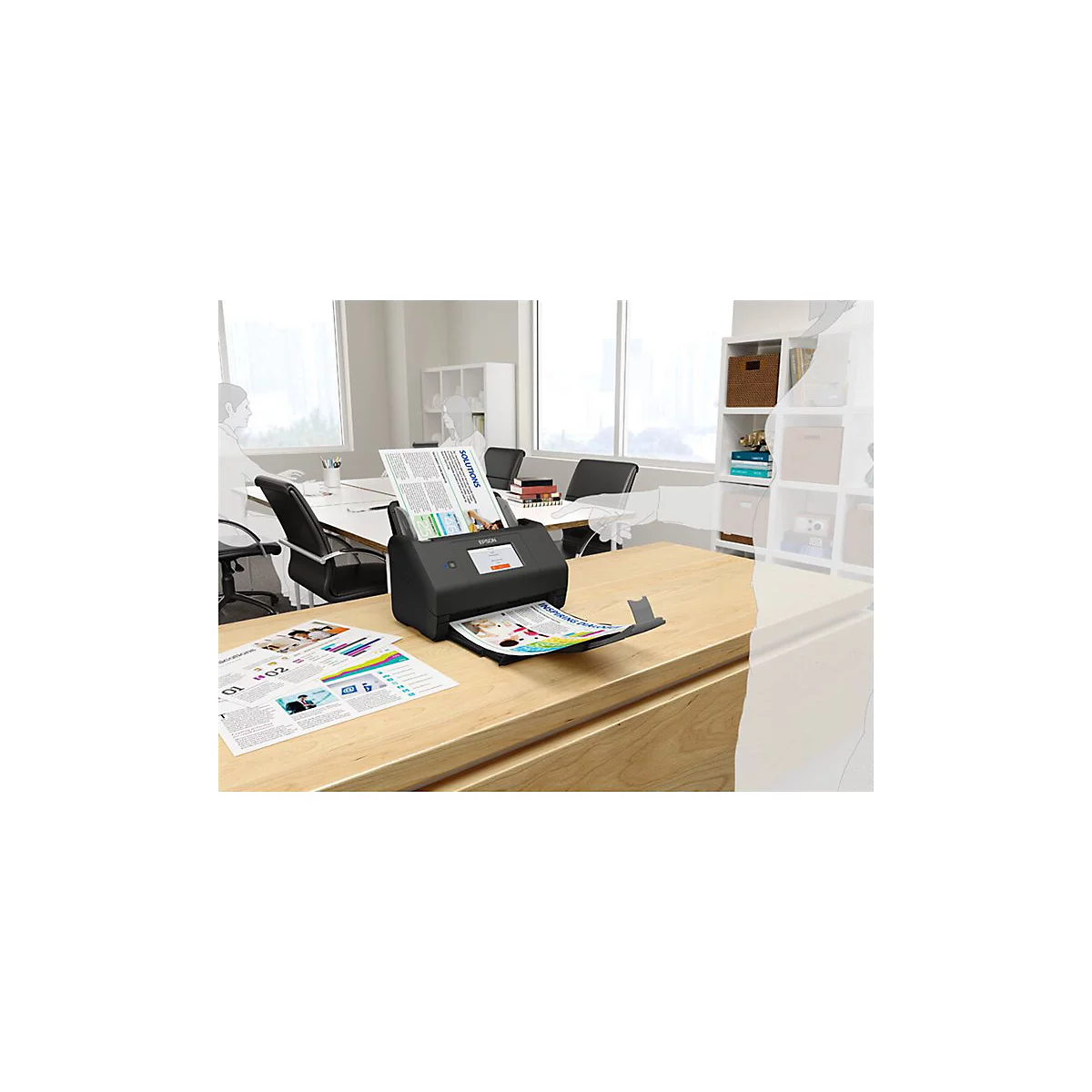 Epson WorkForce ES-580W - Dokumentenscanner - Desktop-Gerät - USB 3.0, Wi-Fi(ac)