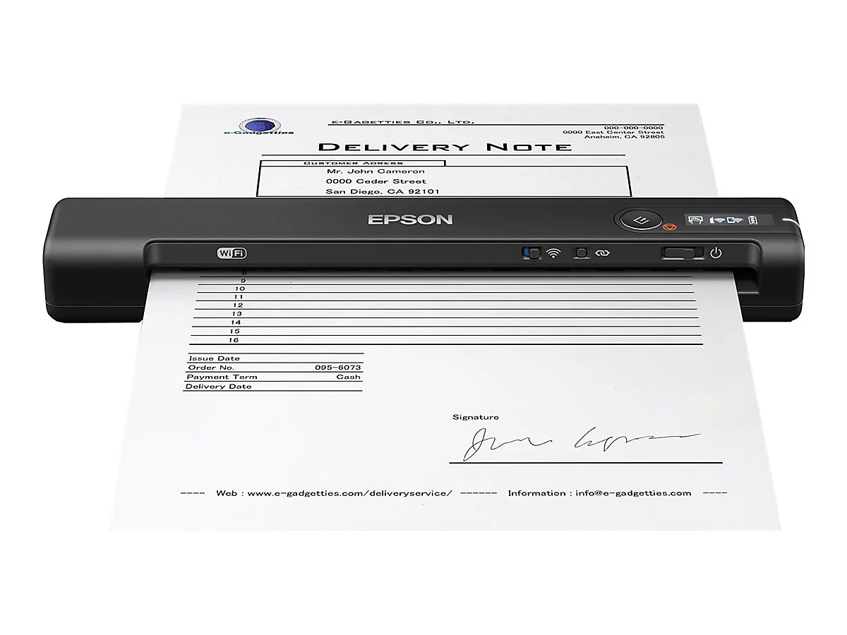 Epson WorkForce ES-60W - Einzelblatt-Scanner - Contact Image Sensor (CIS) - A4 - 600 dpi x 600 dpi - bis zu 300 Scanvorgänge/Tag