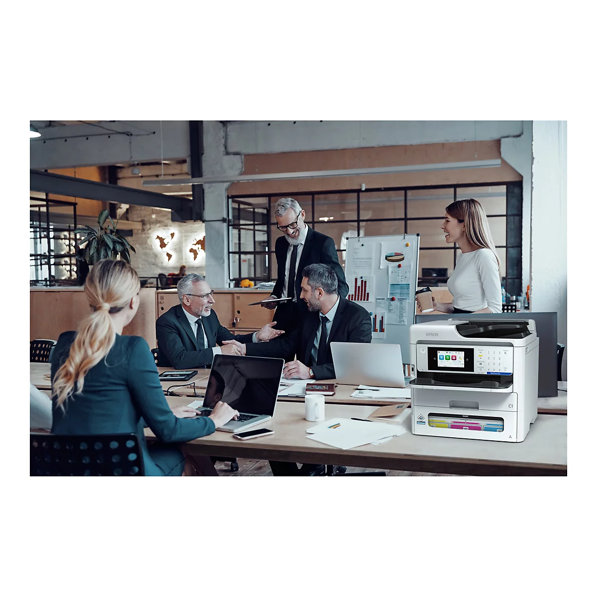 Epson WorkForce Pro EM-C800RDWF - Multifunktionsdrucker - Farbe - Tintenstrahl - A4 (210 x 297 mm) (Original) - A4/Legal (Medien)