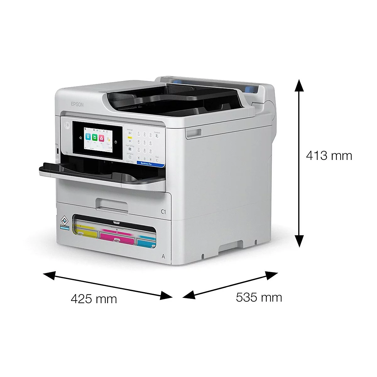 Epson WorkForce Pro EM-C800RDWF - Multifunktionsdrucker - Farbe - Tintenstrahl - A4 (210 x 297 mm) (Original) - A4/Legal (Medien)