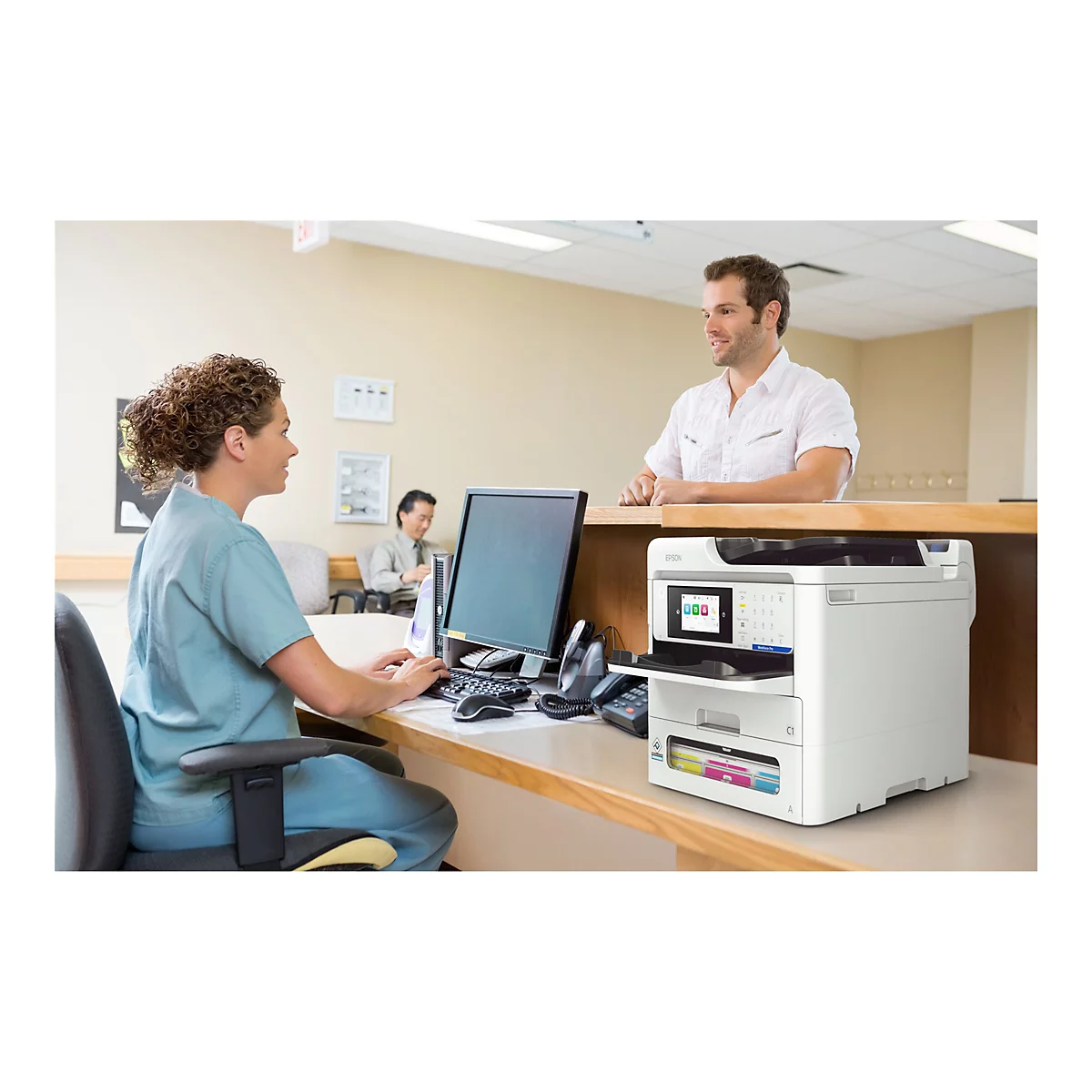 Epson WorkForce Pro EM-C800RDWF - Multifunktionsdrucker - Farbe - Tintenstrahl - A4 (210 x 297 mm) (Original) - A4/Legal (Medien)