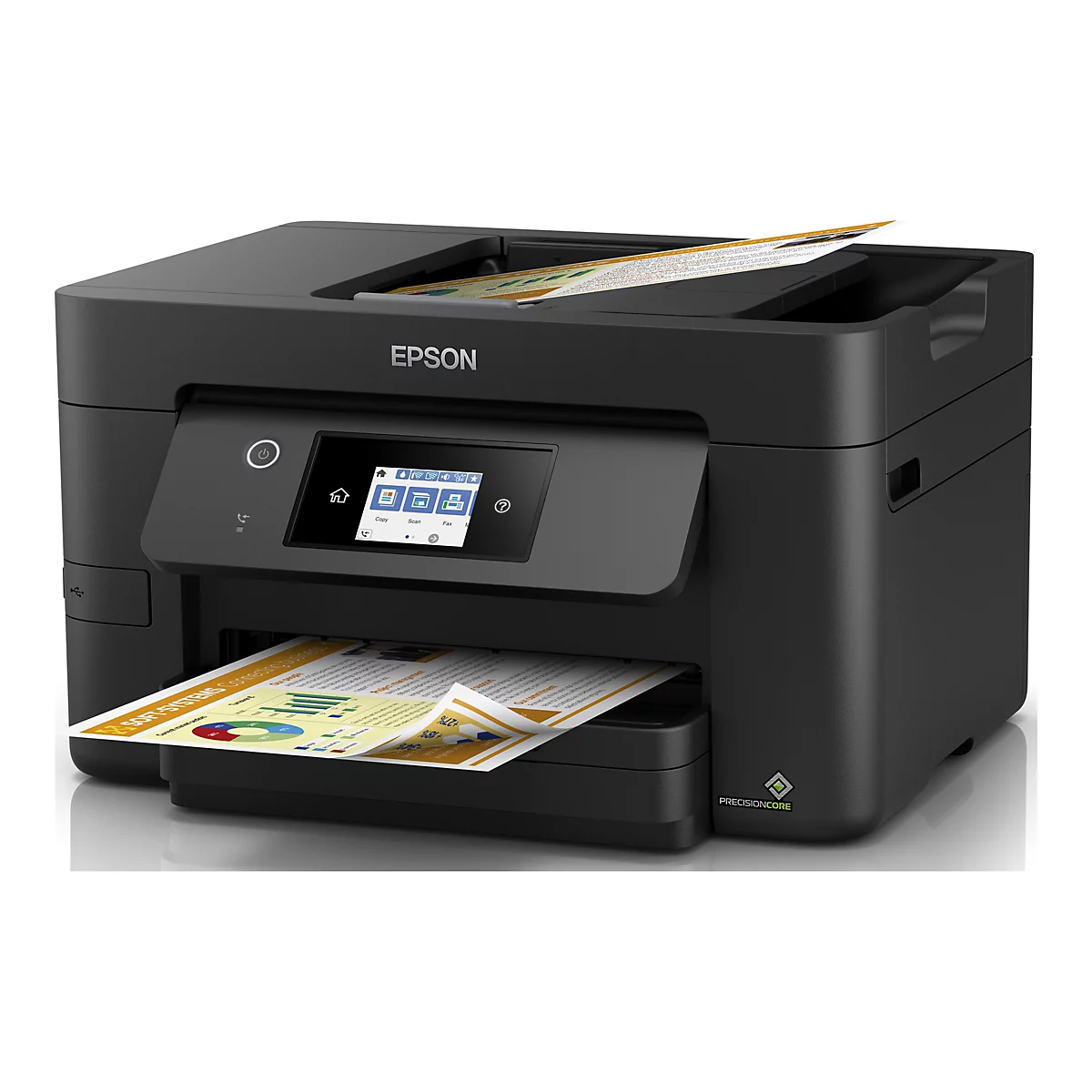 Epson WorkForce Pro WF-3825DWF - Multifunktionsdrucker - 215.9 x 355.6 mm (Original) - A4/Legal (Medien) - bis zu 21 Seiten/Min. (Drucken) - 250 Blatt