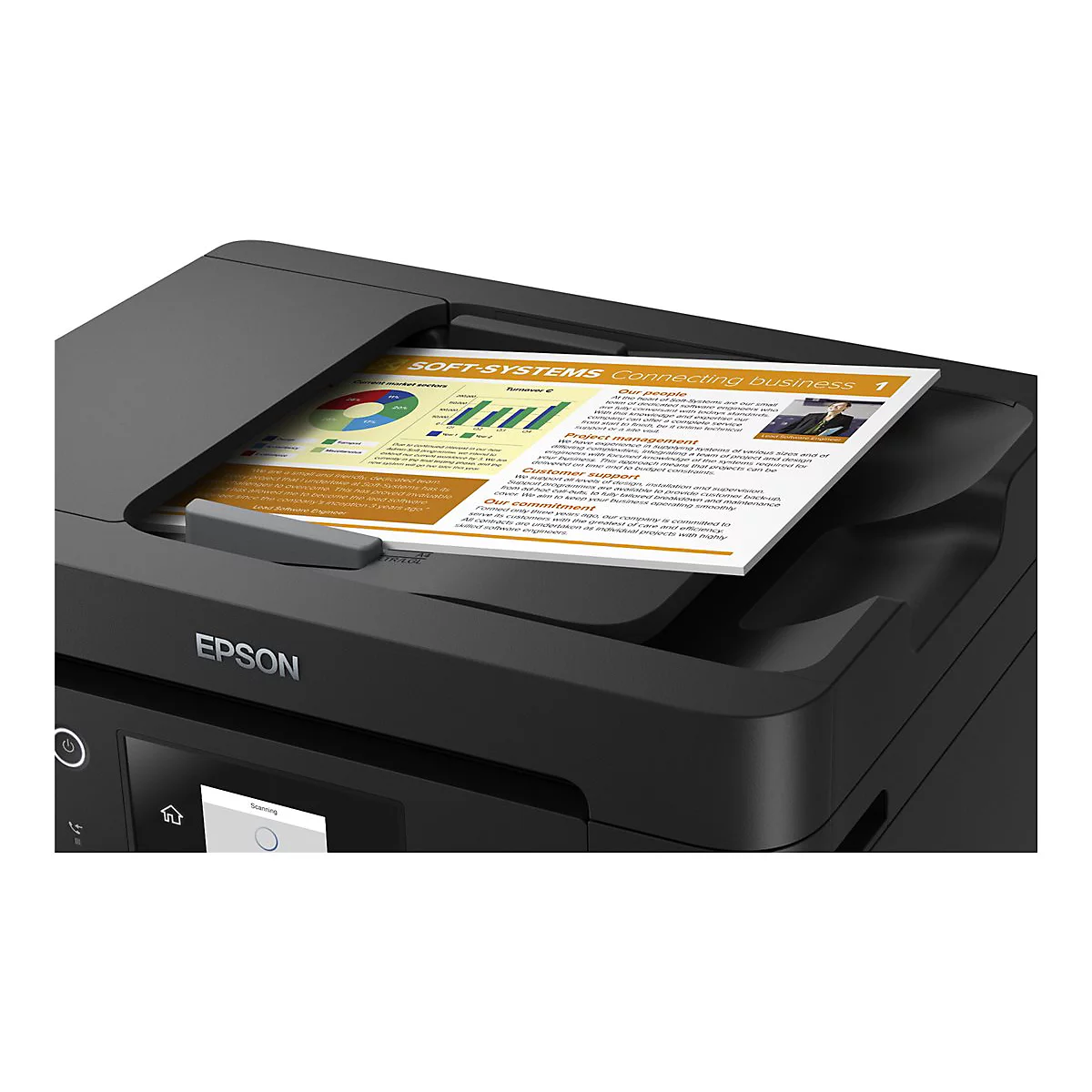 Epson WorkForce Pro WF-3825DWF - Multifunktionsdrucker - 215.9 x 355.6 mm (Original) - A4/Legal (Medien) - bis zu 21 Seiten/Min. (Drucken) - 250 Blatt